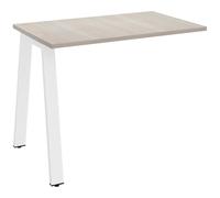 Retour de bureau Ecla manager L 100 x P 60 cm chêne gris piétement métal finition blanc - - Bruneau