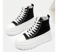[Retour et échange gratuits] Nouvelles chaussures en canevas montantes à lacets d'Alan Vincent, chaussures décontractées à semelle épaisse pour femmes, confortables et à la mode, chaussures pour étudi