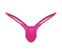 Retour Hommes Slip Ouvert Bas Sous-vêtements Lingerie Épaules Dénudées, Rose, XXL