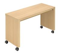 Retour mobile Shiny L 100 x H 60 x P 40 cm plateau chêne clair piètement plein bois - Dessertes mobiles - Bruneau