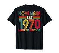 Retour : Novembre 1970 Édition limitée 56 Ans 56e Anniversaire T-Shirt