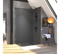 Retour pour paroi de douche a l'italienne - 80x200 VERRE TRANSPARENT 8mm
