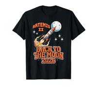 Retour sur la Lune 2026 Artemis II Rocket Lunar Mission T-Shirt