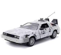 Retour Vers Le Futur 1 Delorean Glaçé 1:24 Modèle En Métal JADA TOYS