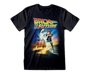 Retour vers Le Futur Affiche du Film T-Shirt Noir des Hommes: X-Large