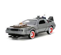 Retour Vers Le Futur Iii - Réplique Métal 1/32 Delorean Time Machine Free Rolling