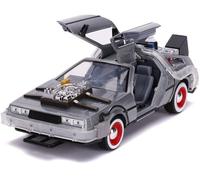 Réplique Retour Vers Le Futur 3 - Delorean Time Machine Hollywood Rides 1/24 Métal