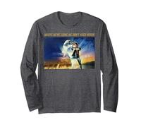 Retour vers Le Futur Où Nous Allons, Nous n'avons Pas Besoin de Routes Manche Longue, Unisexe pour Adultes, Chiné Foncé, S