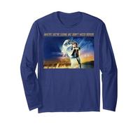 Retour vers Le Futur Où Nous Allons, Nous n'avons Pas Besoin de Routes Manche Longue, Unisexe pour Adultes, Bleu Marine, L