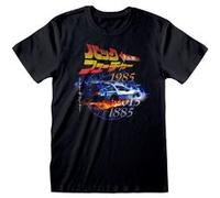 Retour vers le futur T-shirt noir avec logo japonais rétro pour homme : petit Noir G