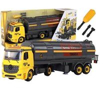 Retournement du camion-citerne feu jaune son