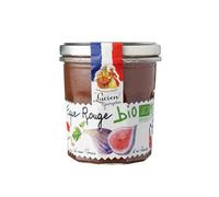 Retouvez le gout authentique des confitures maison avec la Confiture bio figue rouge LUCIEN GEORGELIN, cuite au chaudron, pot de 320 g - Lot de 4