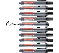 Retract 12 Marqueur Pour Tableaux Blancs-Noir-10 Stylos-Pointe Ronde 1,5-3 Mm-Sans Capuchon-Pour Une Utilisation D'une Main Sur Tableau Blanc,Magnétique,En Liège,Mémo Et Chevalet