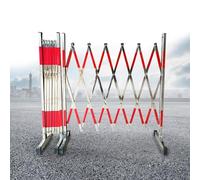 Retractab Barrière de sécurité en acier inoxydable avec roues Panneau de signalisation Portab pour stations-service llsSolution d'économie d'espace pour le contrôle de la circulation