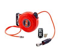 Retractable Air Hose Reel, Wall Mount Auto Rewind Air Compressor Hose Lurch, Leak-Proof Heavy Duty Swivel Base With Locking Mechanism, Perfect For Garage, Workshop, Car Repair