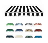 Retractable Awning Fabric Replacement, Outdoor Patio Canopy Waterproof Polyester Sun Shade Shelter Cover - Ideal for Balcony & Commercial Cafe(D,9.8x6.5ft)