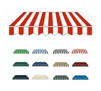 Retractable Awning Fabric Replacement, Outdoor Patio Canopy Waterproof Polyester Sun Shade Shelter Cover - Ideal for Balcony & Commercial Cafe(C,23x10ft)