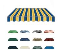 Retractable Awning Fabric Replacement, Outdoor Patio Canopy Waterproof Polyester Sun Shade Shelter Cover - Ideal for Balcony & Commercial Cafe(B,20x6.5ft)