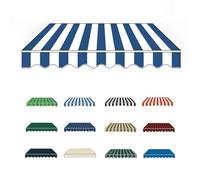 Retractable Awning Fabric Replacement, Outdoor Patio Canopy Waterproof Polyester Sun Shade Shelter Cover - Ideal for Balcony & Commercial Cafe(E,13x6.5ft)