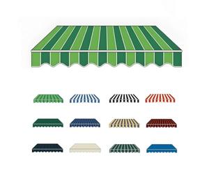 Retractable Awning Fabric Replacement, Outdoor Patio Canopy Waterproof Polyester Sun Shade Shelter Cover - Ideal for Balcony & Commercial Cafe(F,23x10ft)