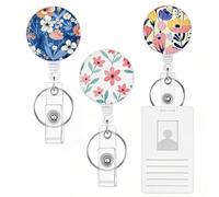 Retractable Badge Holder, Reel Clip, Carabiner Keychain Reel Set, Cord Extension Secure Clip Design, Portable Identification Holder Organizer, Badge for Teachers Students Office School