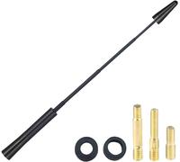 Retractable Carbon Fibre Car Aerial, Universal Amplified Car Radio Aerial, Stereo Rod Roof Antenna for Car, for Cars Auto Trucks (Black)