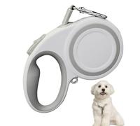 Retractable Chain for Dogs, Pet Walking Leash, Strong Nylon Tape, 360° Tangle- Design, Reflective Strip, Ergonomic Handle, Perfect for Small, Large Dogs, (Black/Gray)