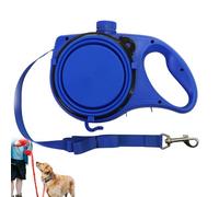 Retractable Dog Belt Plate and Water Bottle, 3-in-1 Hands-Free Leash w/Built-in Water Bottle & No-Spill Bowl - Foldable Design for Small to Large Dogs on-The-Go (Blue)