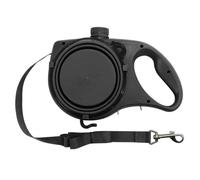 Retractable Dog Belt Plate and Water Bottle, 3-in-1 Retractable Leash Has A Built in Water Bottle and Bowl for All Dogs(Black)