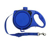 Retractable Dog Belt Plate and Water Bottle, 3-in-1 Retractable Leash Has A Built in Water Bottle and Bowl for All Dogs(Blue)