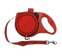 Retractable Dog Belt Plate and Water Bottle, 3-in-1 Retractable Leash Has A Built in Water Bottle and Bowl for All Dogs(Red)