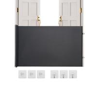 Retractable Dog Gate - Adjustable Indoor Pet Barrier, Mesh Puppy Guard with Flexible Panel, Secure Stairway Safety Fence, Stable Drill Free Enclosure for Details, Household Animal Divider for Kitchen