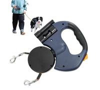 Retractable Dog Lead, Double Pet Lead, Wear Resistant Dog Lead, Portable Dog Cord with Retractable and 360 Degree Rotatable Design for Night Walking and Hiking (1 Piece)