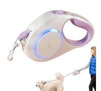 Retractable Dog Leads, LED Automatic Telescopic Traction Rope, Non Slip Handle Outdoor Training Tool, Automatic Nonslip Handle, LED Retractable Dog, Easy to Use, Portable for Camping Sports