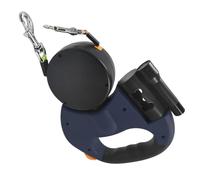 Retractable Dog Leash, No Pull Pet Lead, LED Light Collar Accessory, Heavy Duty Nylon Strap Ergonomic Anti Slip Handle for Night Walk Training Jogging Travel, 9.84x7.87x1.97 inches