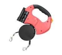 Retractable Dog Leash with Integrated LED Flashlight, Double Leash for, Automatic retraction Technology, 7.87 inches - Robust ABS and Nylon Construction for Safe, Comfortable Walks