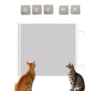 Retractable Door Barrier, Retractable Pet Gates, 43.31x30.71x0.79 inches Safety Screen Fence Enclosure Guard, Space- Mesh Material, Pets Gate for Dogs Cats Securing Entryway