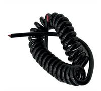 Rétractable Élastique Câble à ressort spiralé à 3 conducteurs de 1,0 mm², extensible sur 5 mètres, noyau en cuivre pur Télescopique Bobine