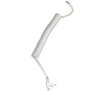 Rétractable Élastique Câble de charge à ressort spiralé, 2 pièces, rallonge souple blanche extensible de 50 cm à 70 cm, avec 4 conducteurs, diamètre extérieur de 3,0 mm Télescopique Bobine