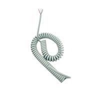 Rétractable Élastique Câble extensible à ressort 9 conducteurs 26 AWG, fil télescopique gris avec blindage individuel, conception en spirale rétractable Télescopique Bobine(4 Meters)