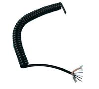 Rétractable Élastique Câble télescopique à ressort blindé en spirale à 4 conducteurs 24 AWG Télescopique Bobine(Stretch 5 meters)