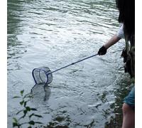Retractable Fishing Net, Telescopic Angling Mesh Equipment, 45.28 inches Extendable Handle, Lightweight Landing for Trout Bass and Catfish, Portable Net for Hiking Kayak Boat Lake and Saltwater