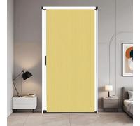 Retractable Folding Door, No Drill Closet Door, Screen Aluminum Alloy & Cellular Fabric, Waterproof and Heat Insulation Sliding dividers Doors for Bedroom, Bathroom(Yellow,W24in/61cm-h78in/2