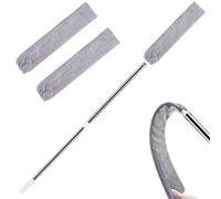 Retractable Gap Dust Cleaner, Dust Cleaner Retractable Gap Dust Cleaning Artifact, Removable and Washable Microfiber Hand Duster for Cleaning with Bendable Head (1*Dust Cleaner+2*Replacement Cloth)