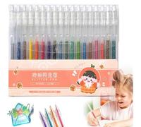 Retractable Glitter Gel Pen Set, Quick-Drying Sparkle Pen Set，18Pcs | Glitter Gel Pens,Vibrant Glitter Ink,Smooth Fine Point,Sparkle Art Pens,Vibrant Glitter Gel Pen Set for Journaling & Drawin