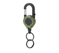 Retractable Keychain Reel, Locking Magnetic Carabiner Clip, Durable Badge Holder for Secure Keys and ID Cards, Smooth Retractable Design with Strong Magnet Lock, Everyday Carry Accessory