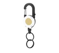Retractable Keychain Reel, Magnetic Lock Carabiner Clip, Badge Holder Extension Tool, Heavy Duty Pull Cord Organizer Accessory Secure Key Carrier for Nurse Men Student Women Car Work Backpack Use