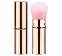 Retractable Makeup Brush - Aluminum Tube Synthetic Fibers, Telescopic