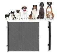 Retractable Pet Safety Gate Wide, Indoor Mesh Fence for Dogs & Kitten, Mounting Accessories Included for Doors & Hallways(50x125 cm)