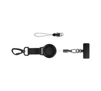 Retractable Phone Lanyard, Security Strap Holder, 5x2 Inches Tether with locking Clip, Anti Theft Cord for Metal Hook, Rotating Carabiner with Sl esign, Outdoor Travel Gear for Skiing Hiking